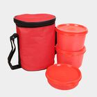 Plastic Lunch Box - 3 Containers With Bag, , small image number null