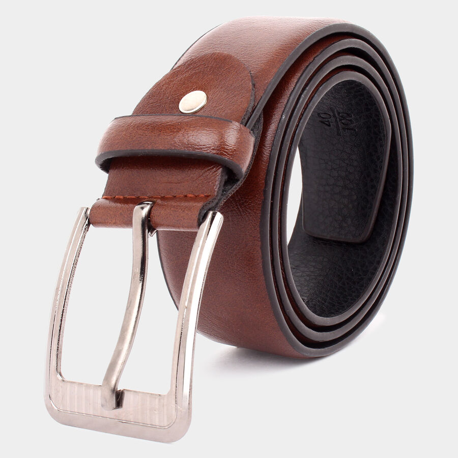 Men's Polyurethane Casual Belt, Size 32, Smooth/Plain, , large image number null