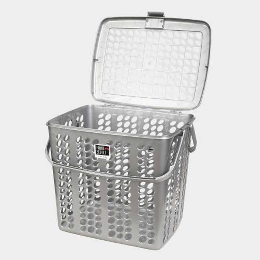 Grey Plastic Basket, , large