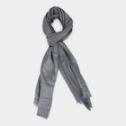 Women's Dark Grey Fabric Scarf, , small
