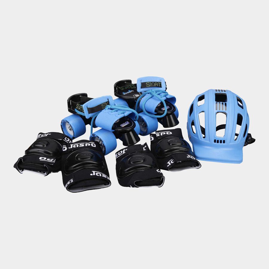 Roller Skates Combo Set With Helmet,Knee Guard, Elbow Guard + Skates, , large image number null