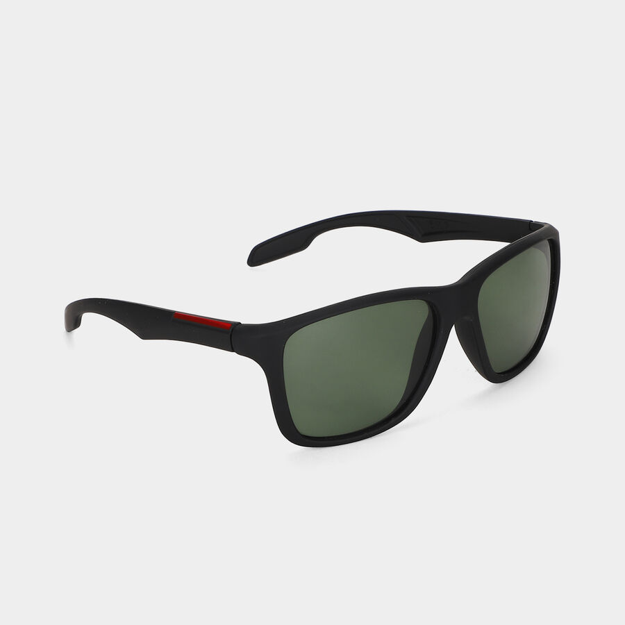Men's Black Plastic Sunglasses, , large