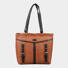 Women's Tan Polyurethane Tote Bag, , small image number null