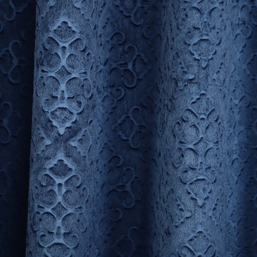 7ft. Dark Blue Velvet Door Curtain, , large image number null