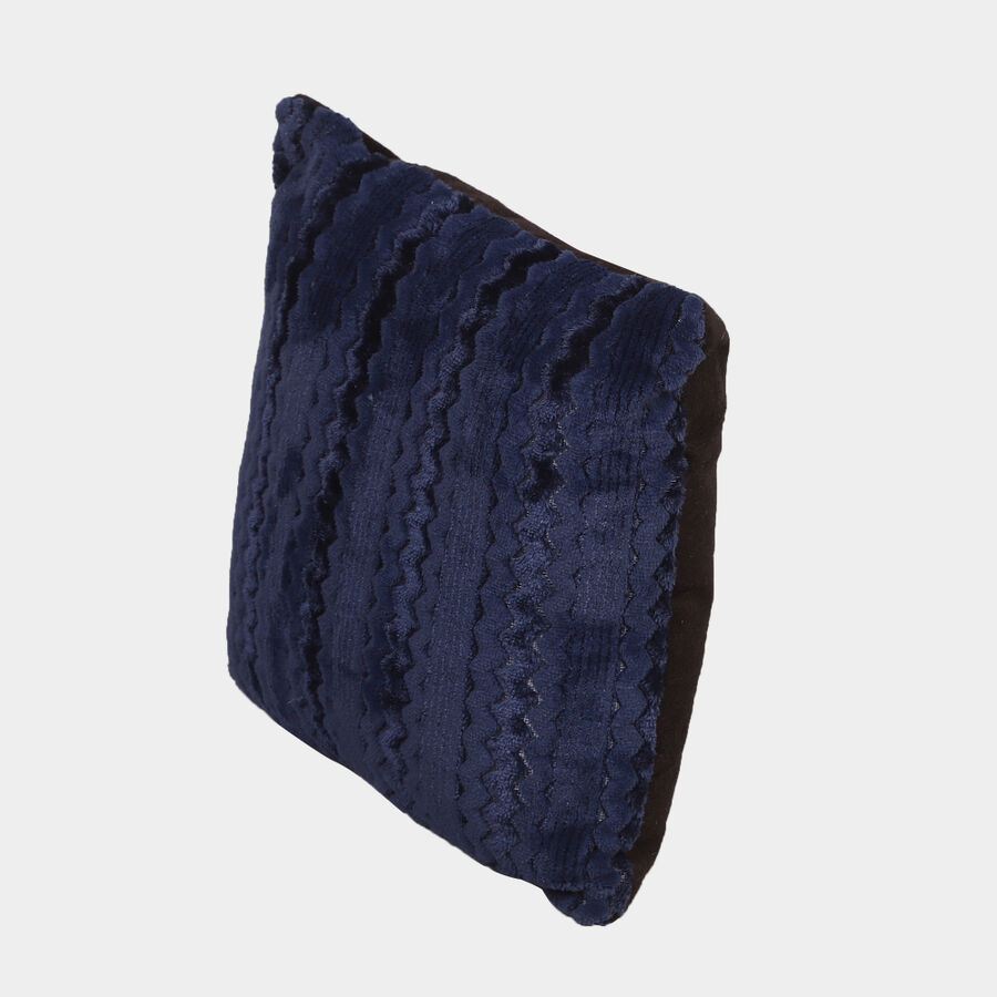 Navy Blue Textured Cushion, , large
