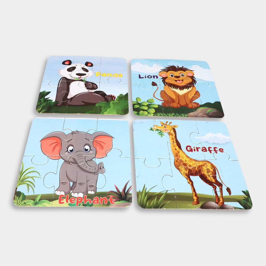 Wild Animals Jigsaw Puzzle 6 Pcs, , large image number null