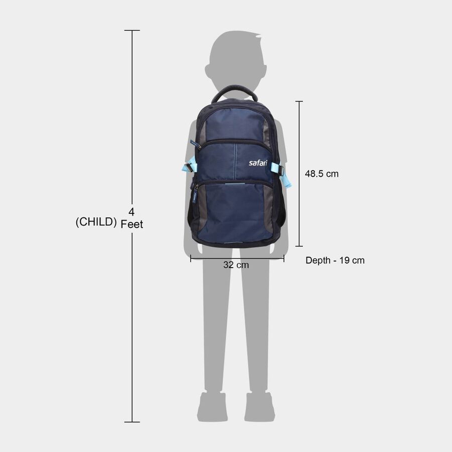 Blue Polyester Backpack,30L (Approx), , large image number null