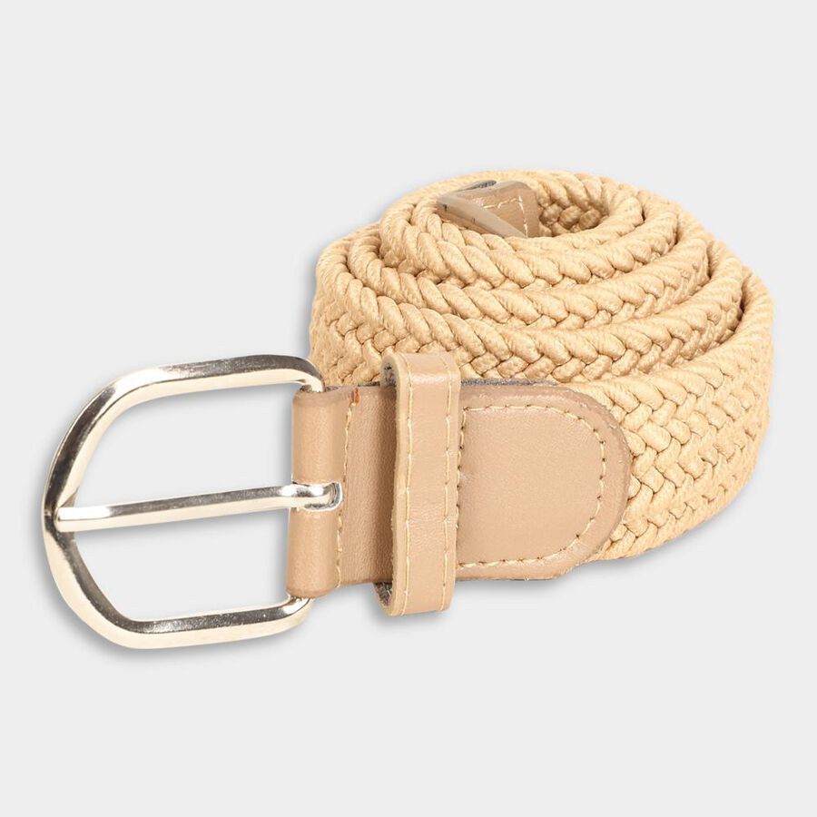 Women's Beige Nylon And Polyester Belt, , large image number null