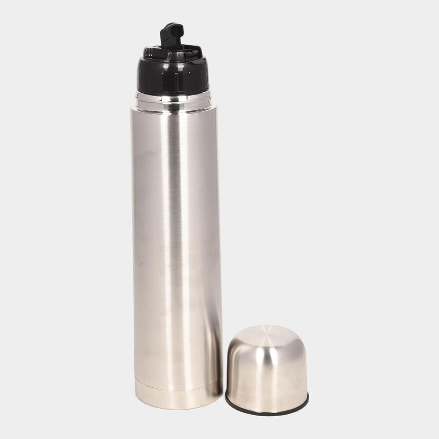 1 L Thermosteel Vacuum Insulated Double Walled Flask with Drinking Cup Lid | 24 Hours Hot and Cold Water Bottle, , large image number null