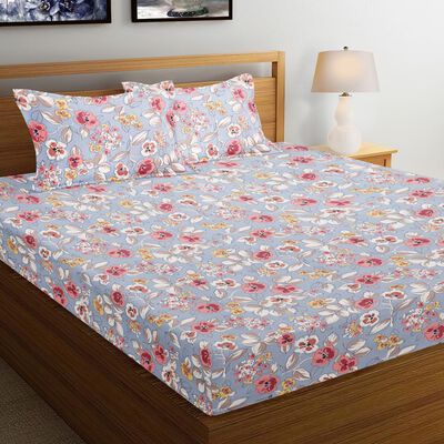 120 GSM Grey Polycotton Double Bedsheet
