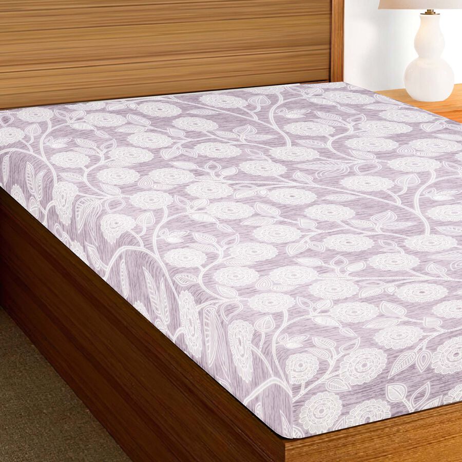 Light Blue Microfiber Single Bedsheet, , large image number null