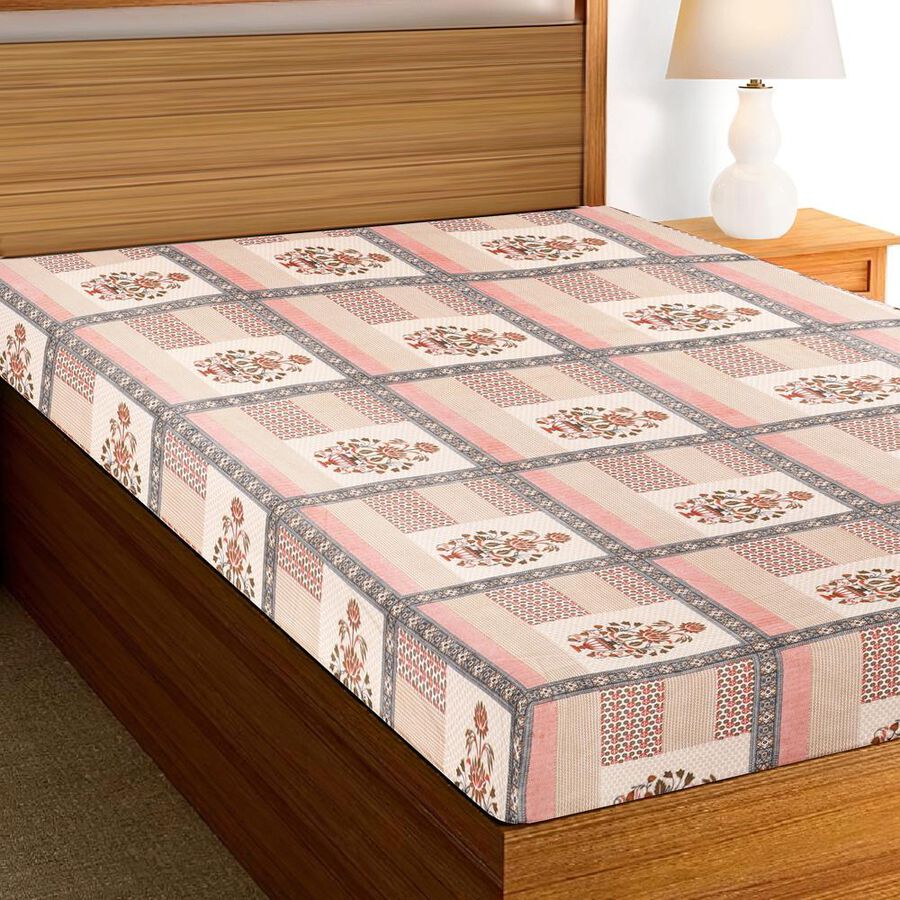 120 GSM कॉटन सिंगल बेडशीट, , large