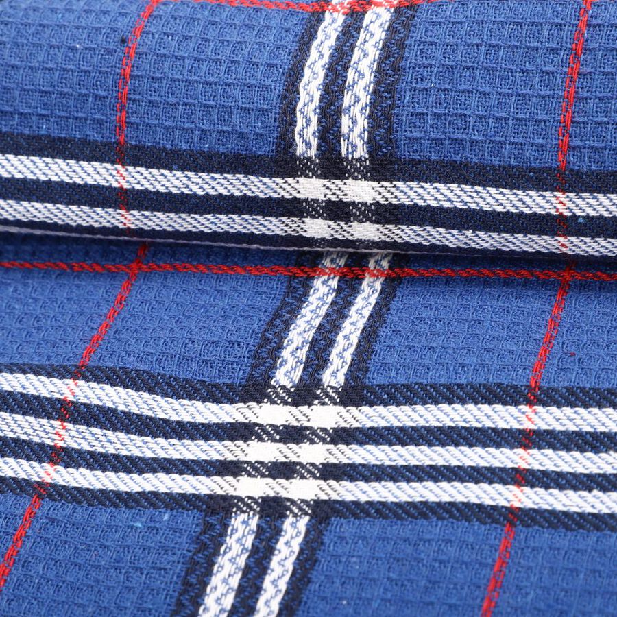 220 GSM Blue Cotton Blend Bath Towel, , large