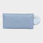 Women's Blue Polyurethane Clutch Bag, , small image number null