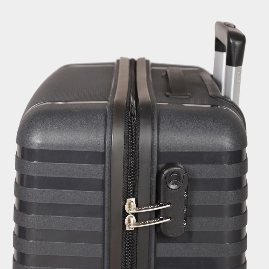 4-Wheel Dark Grey Polypropylene Hard Case Trolley, Medium, , large image number null