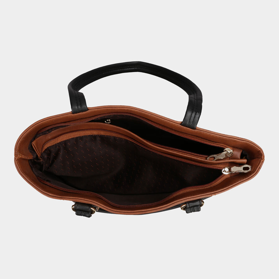 Women's Tan Polyurethane Tote Bag, , large image number null