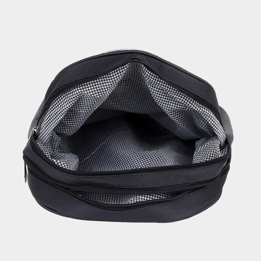Women's Black Fabric Backpack, , large image number null