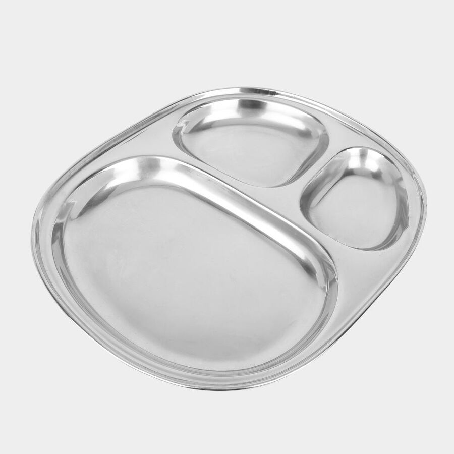 Stainless Steel Plate 3 Partitions, , large image number null