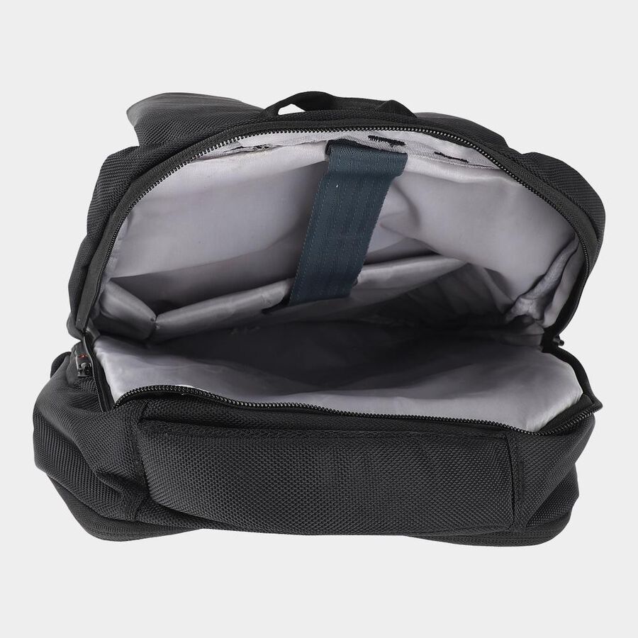 Black Polyester Laptop Back Pack, , large