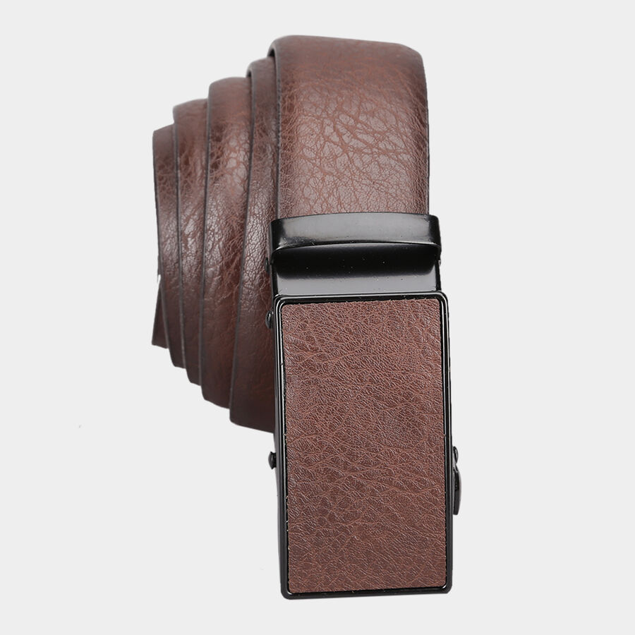 Men's Brown Polyurethane Formal Belt, 34 in. Waist, , large image number null