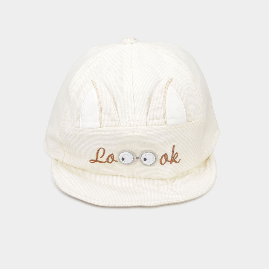 Kids' White Nylon/Polyester Cap, , large image number null