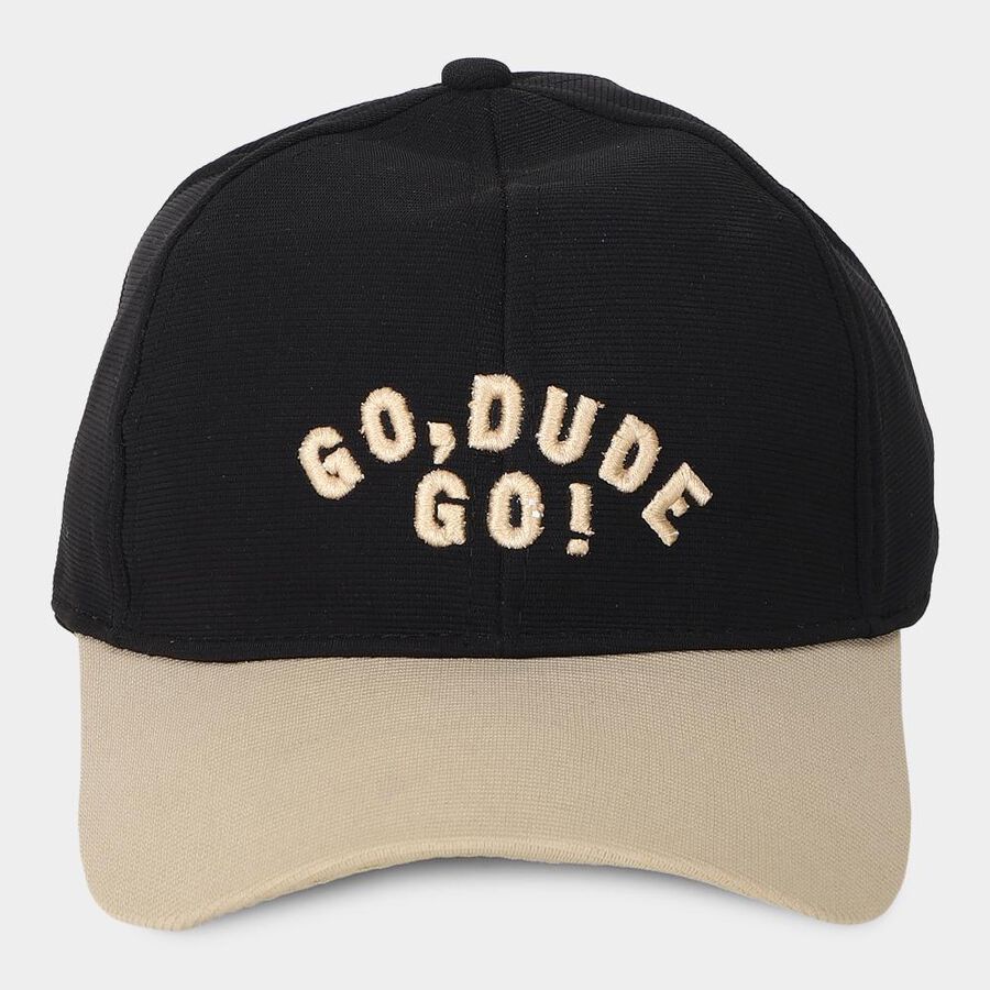 Black Men's Cotton Cap, , large