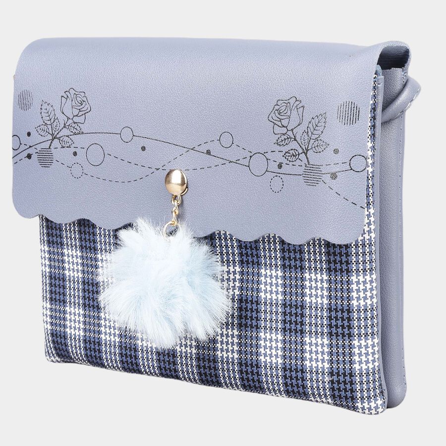 Women's Polyurethane Envelope/Zipper Sling Bag, , large image number null