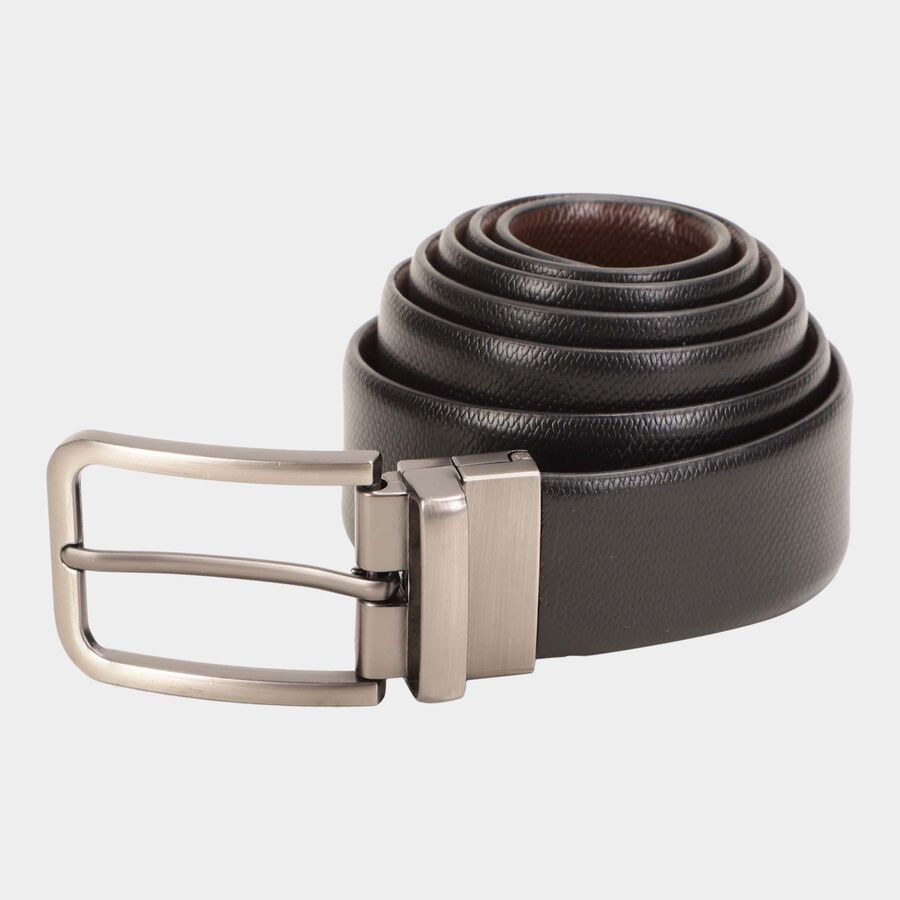 Men's Black Leather Formal Belt, , large image number null