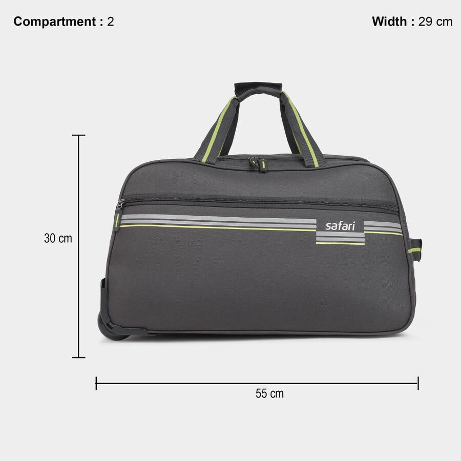Dark Grey Polyester Duffle Trolley, , large image number null