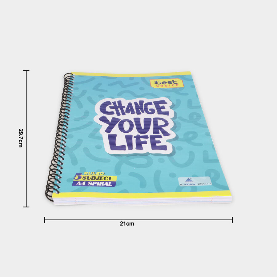 280 Pages A4 Spiral RuledLong Book, , large image number null