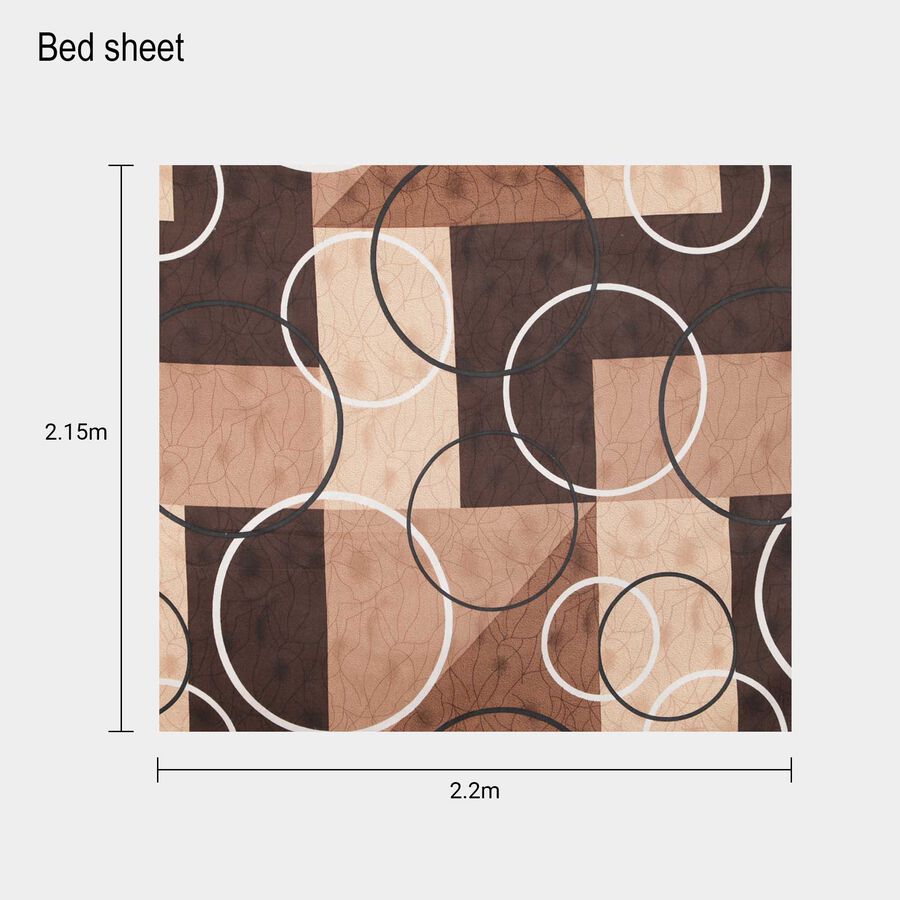 95 GSM Brown Microfiber Double Bedsheet, , large image number null