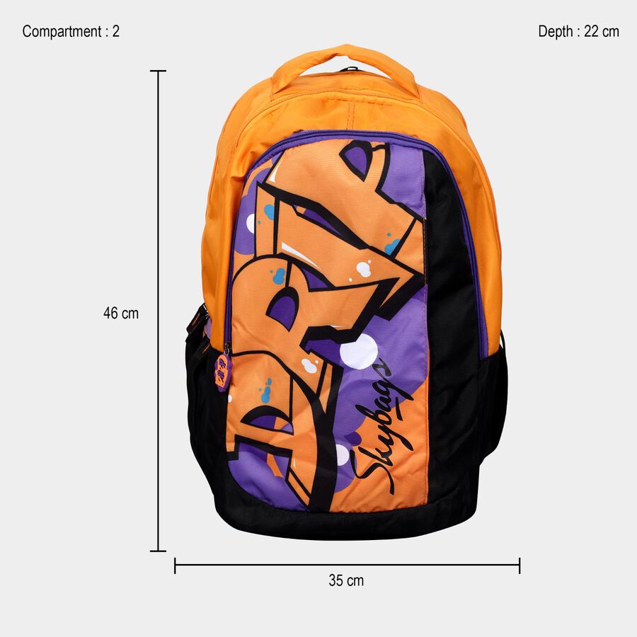 Orange Polyester Backpack, 35 L (Approx), , large image number null