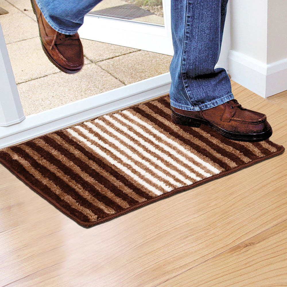Home Beautiful                         Anti-Skid Brown Polyester Door Mat