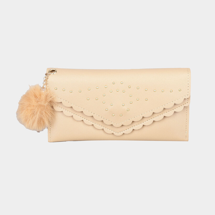 Women's Polyurethane Envelope/Zipper Hand Pouch, , large image number null