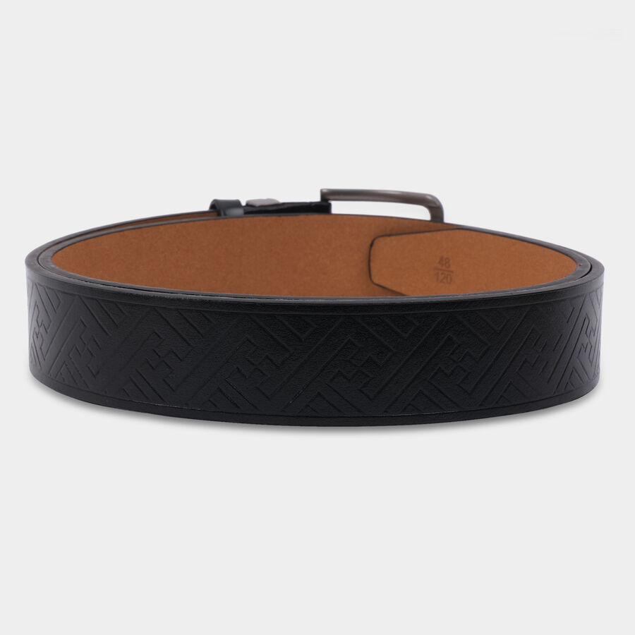 Men's Black Polyurethane Casual Belt, , large image number null