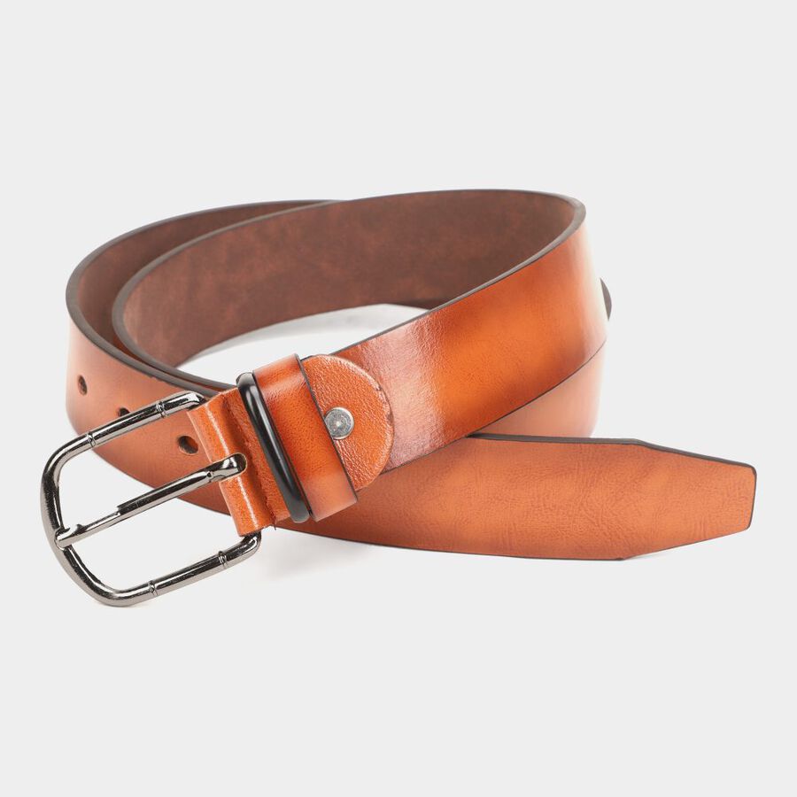 Men's Tan Polyurethane Casual Belt, , large image number null