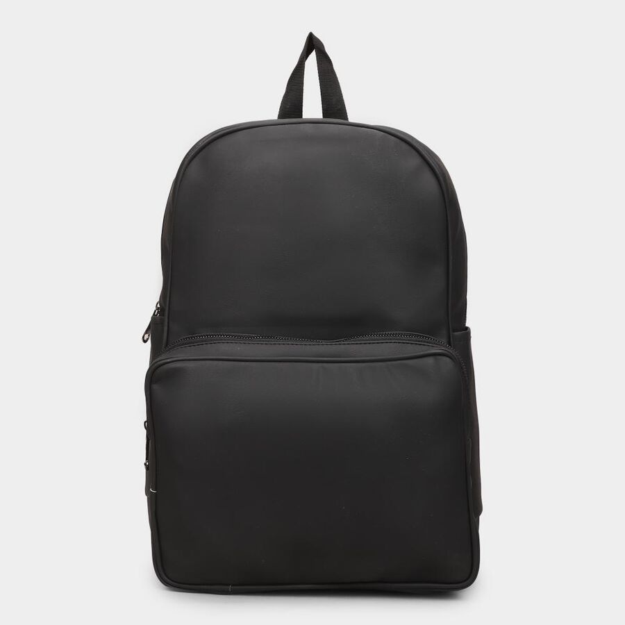 Black PU Backpack, , large image number null