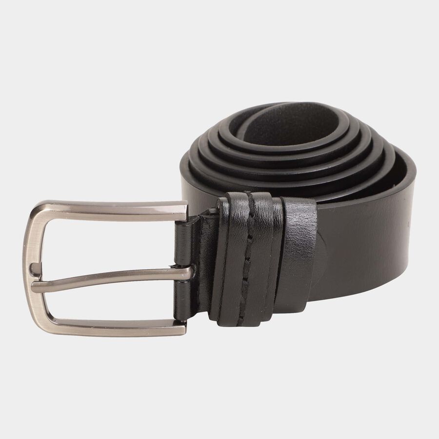Men's Black Polyurethane Casual Belt, , large image number null