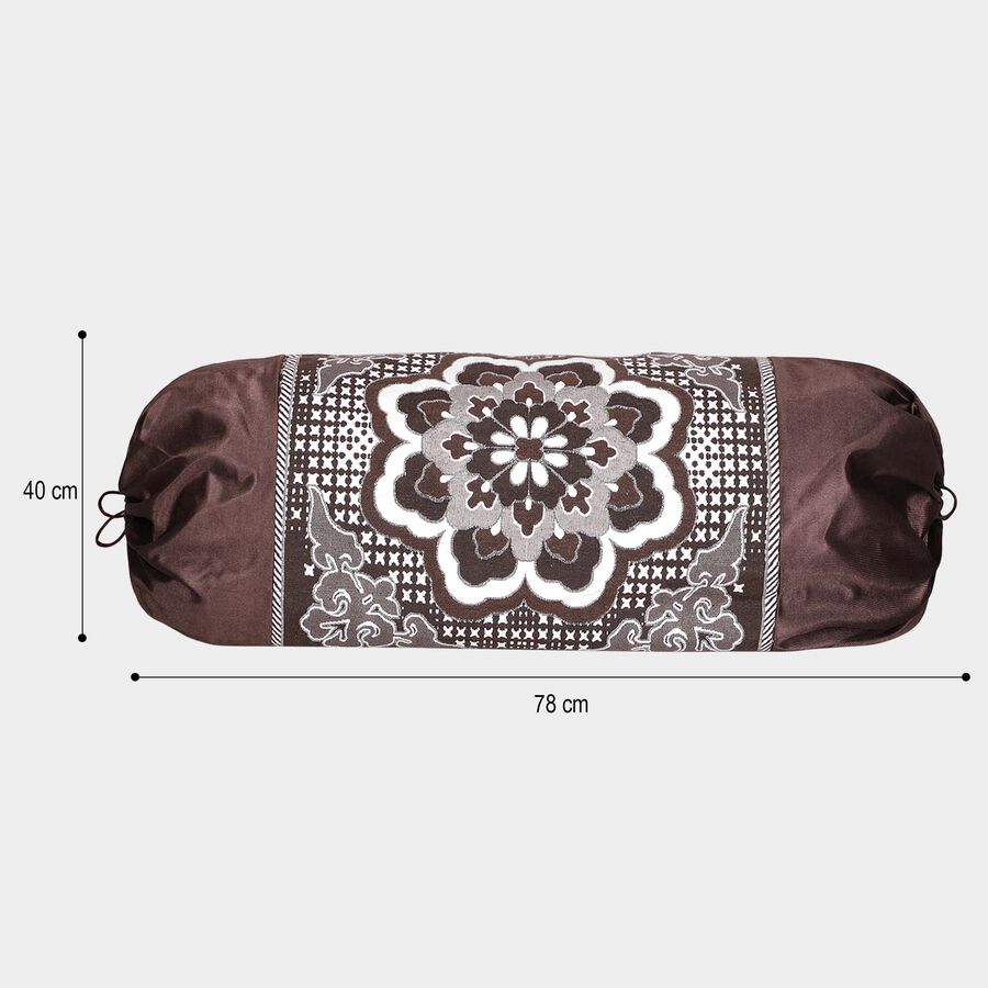 Brown Polyester Bolster Cover, , large image number null
