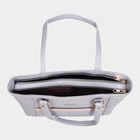 Women's Grey Polyurethane Tote Bag, , small image number null