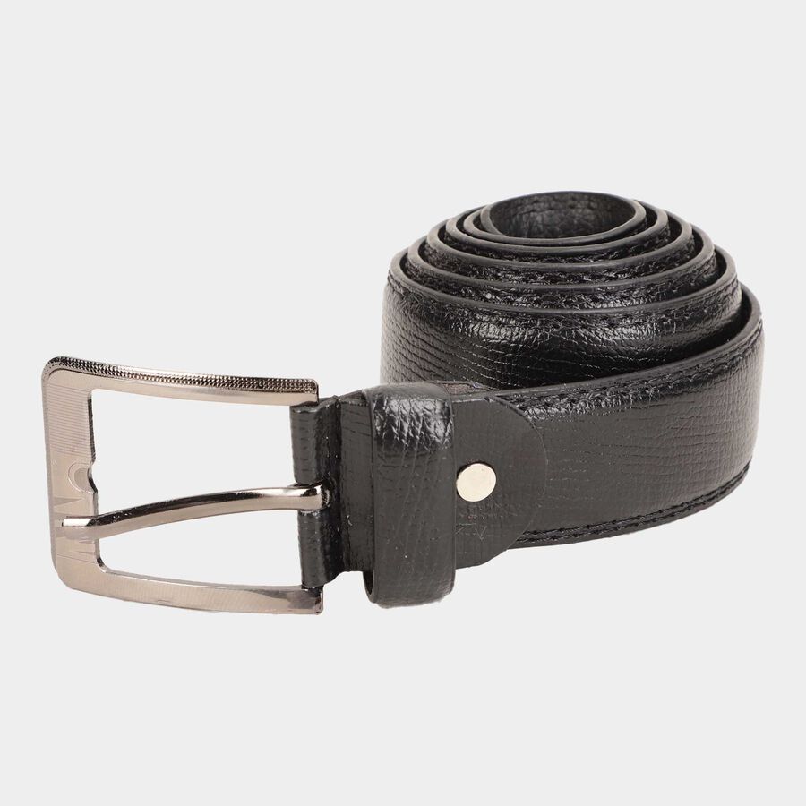 Men's Black Polyurethane Casual Belt, , large image number null