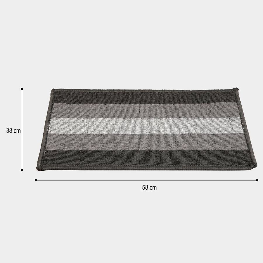 Anti-Skid Grey Polyester Door Mat, , large