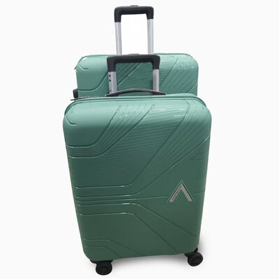 8-Wheel Polypropylene Hard Case Trolley, Set of 2