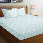 Green Cotton Double Bedsheet With Pillow Cover, , small image number null