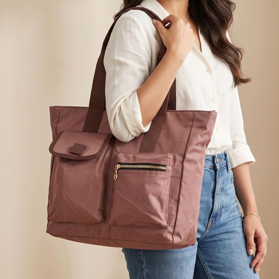 Woman's Polyester Shopping Bag, , large