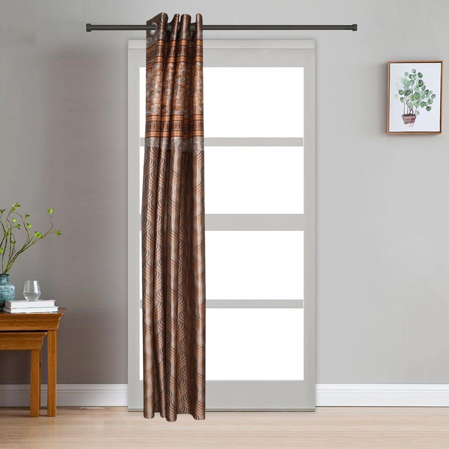 7ft. Brown Polyester Door Curtain, , large image number null
