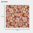 120 GSM Brown Microfiber Double Bedsheet With Pillow Cover, , small image number null