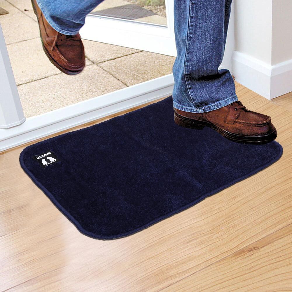 Home Beautiful                         Anti-Skid Blue Polyester Door Mat