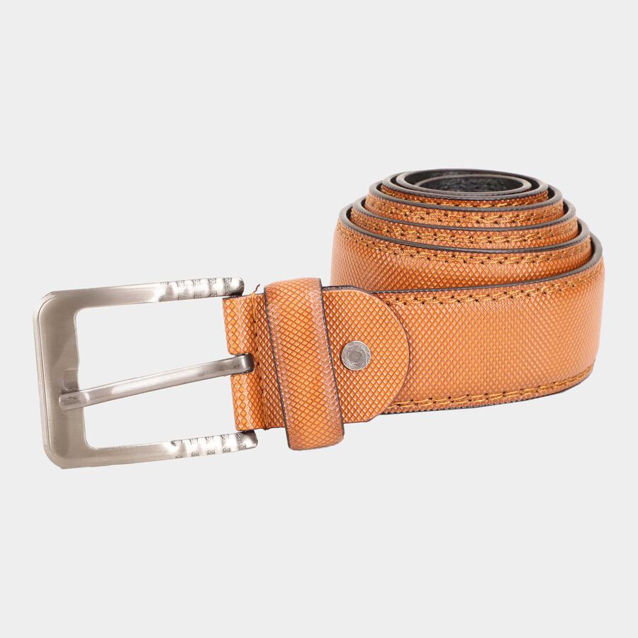 Men's Tan Polyurethane Casual Belt, , large