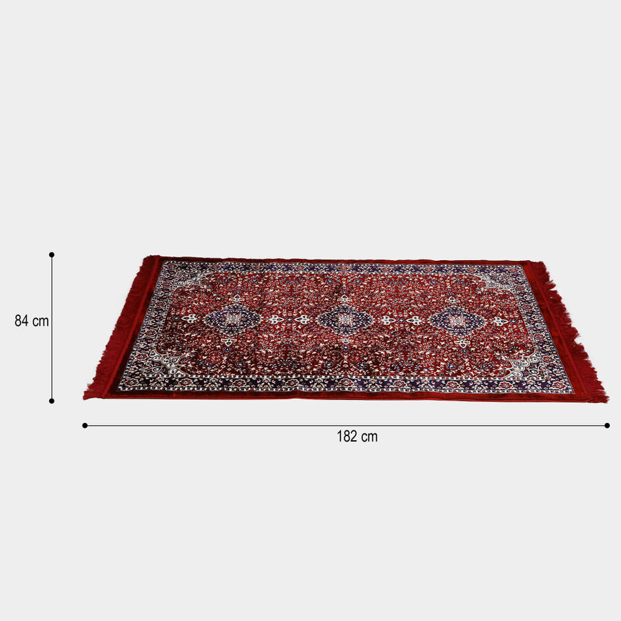 Red Polyester Bedside Runner, , large image number null